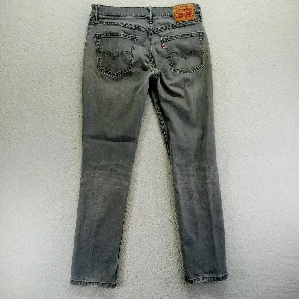 Levis 511 Jeans‎ Mens 33x32 Slim Fit Stretch Denim Cotton Blend Gray
